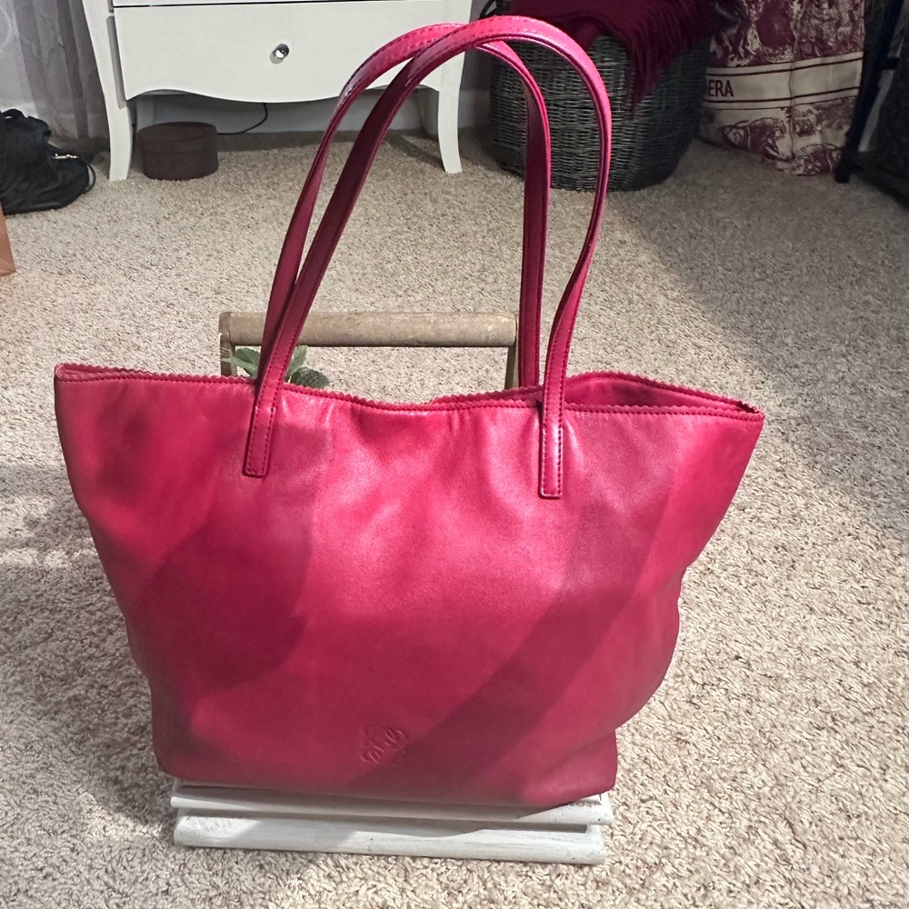 Loewe Vibrant Red Leather Tote - Picture 11 of 16